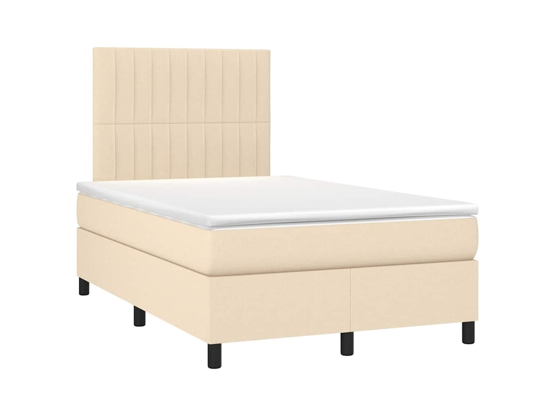 Box Spring Bed, Box Spring Beds Vidaxl Creme Tecido (120 X 190 Cm)