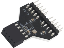 Adaptador De Conector Usb 2.0 Duplo 9 Pinos Compatível Com