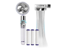 Ducha De Mão De Alta Pressão Com 3 Filtros De Algodão Pp Substituíveis (prateado)