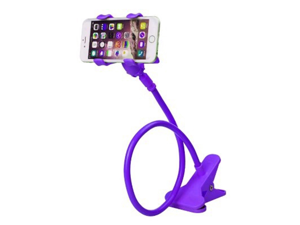 Suporte Universal Flexível Para Celular, Com Presilha Ajustável Para Celular, Para Uso Em Mesa Ou Cama.