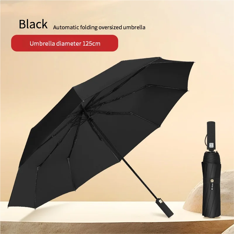 Guarda chuva extragrande MDUG de 125cm, tripla dobra, dupla camada, proteção solar em vinil