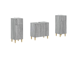 Vidaxl Conjunto De Armário De Banheiro Com 2 Peças Delft