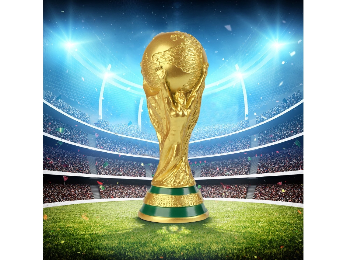 Taça do Mundo Fifa Réplica 21cm Oca Copa 2026, Artigo Colecionável Adepto Futebol, Troféu Decoração Presente Fã Premium STELASPLEN