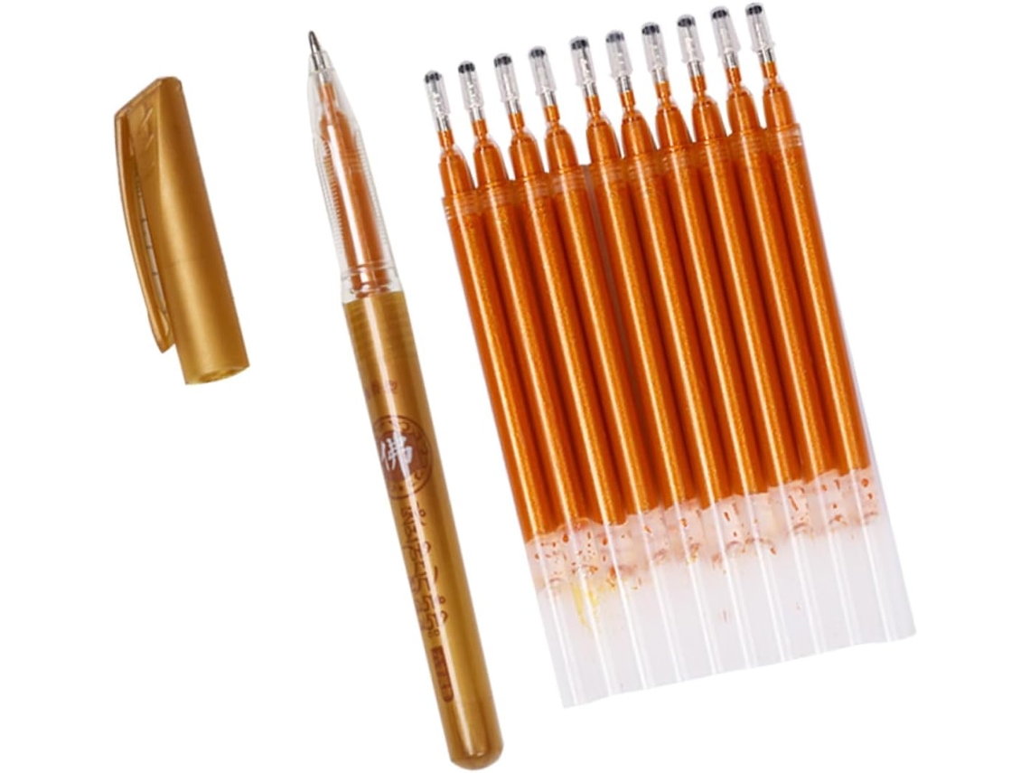 Refis Dourados Lalafina Para Canetas Em Gel, Ponta De 0,7 Mm, Feitos