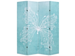 Divisória de quarto VIDAXL Azul Tecido