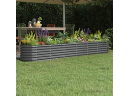 Vidaxl Canteiro Elevado Jardim 260x40x36 Aço Galvanizado Antracite