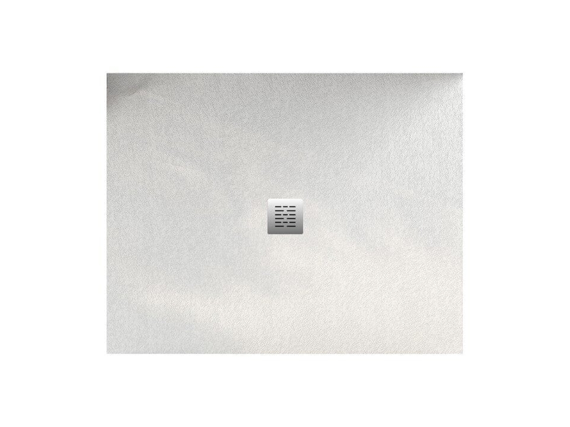 Base de Duche em Ardósia Centro Branca RC 160x120 cm com grade