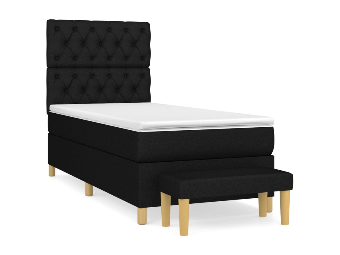 Box Spring Bed, Box Spring Beds Vidaxl Preto Tecido (80 X 200 Cm)