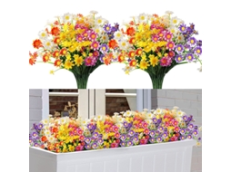 Conjunto de 7 Flores Artificiais, 7 Cores Diferentes, para Exterior. AQUAFORGE