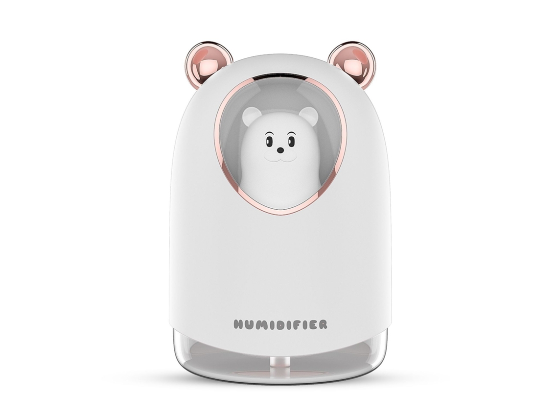 Humidificador TRUMSEN-GM Difusor de Óleo de Aroma Pulverizador de Névoa Urso Bonito dos Desenhos Animados 300Ml-Branco