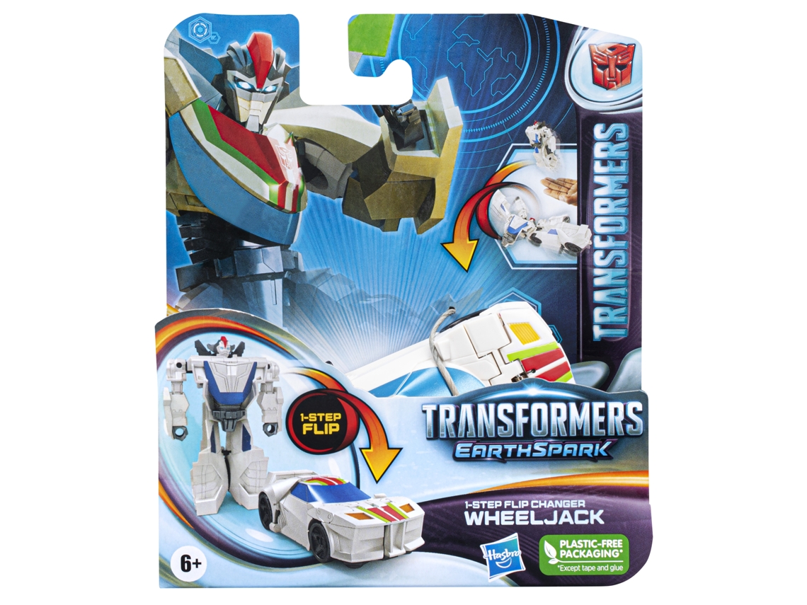 Transformáveis TRANSFORMERS Earthspark 1-Step Flip Changer Wheeljack (Idade Mínima Recomendada: 6 anos)