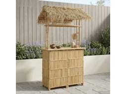 Vidaxl Mesa De Bar Externa Natural 115 X 95 X 215 Cm Bambu