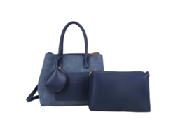 Bolsa De Mão Feminina Lavana Com Efeito Camurça Com Bolso Removível