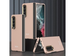 Capa Para Celular Samsung Galaxy Z Fold4 Gkk Ultrafina Com Moldura De Lente Eletroplaqueada