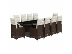 Bistro Set, Bistro Sets Vidaxl Marrom Rattan / Vime (n/a)