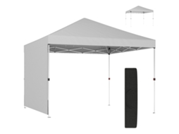 Tenda Pop up 3x3 m, parede lateral, UPF50+, altura ajustável, fecho central, transporte, branca DECORALAR TECH