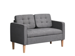 Cadeira de balanço de madeira e aço,quarto ou sala,71x98x101 cm,cinza escuro PENGJIANG SHOP