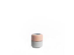 Luminária De Mesa Idra Em Metal Pintado De Rosa E Cinza Com Base Preta, Soquete E27, Potência Máxima De 40w, Design Compacto 16x16x19 Cm - Idra