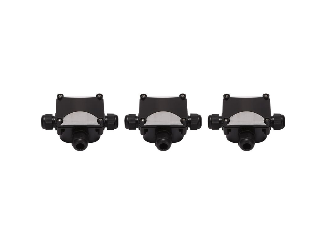 Caixa De Junção Elétrica Externa À Prova D'água Ip68 Com Conector Cabo 3 Vias Para 5, 5 Mm A 10, 2 Mm(pacote Com 8)