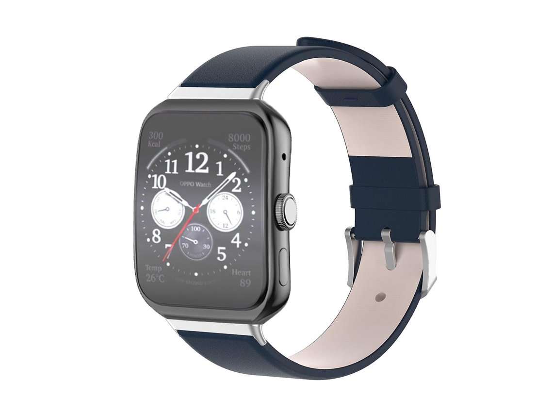 Pulseira de couro de substituição para relógio inteligente Oppo Watch 3, pulseira ajustável para bicicleta elétrica.