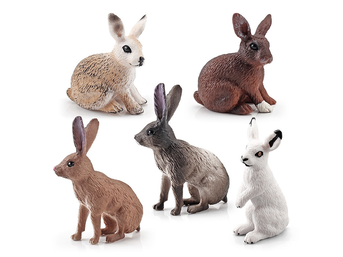 Ats 5 Peças de Bonecas de Coelho Simuladas Bonitas para Jardim, Decoração de Gramado, Brinquedos Farm para Crianças