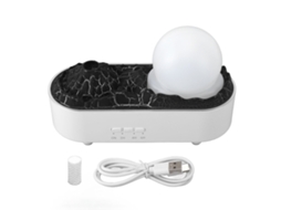Difusor de óleos aromáticos Volcano Flame com luz noturna e temporizador de 2h, 4h, 6h LAXISCREED