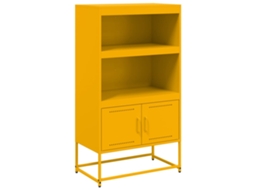 Aparador Alto 68,5x38,5x123,5 Cm Aço Amarelo Mostarda MAISON EXCLUSIVE