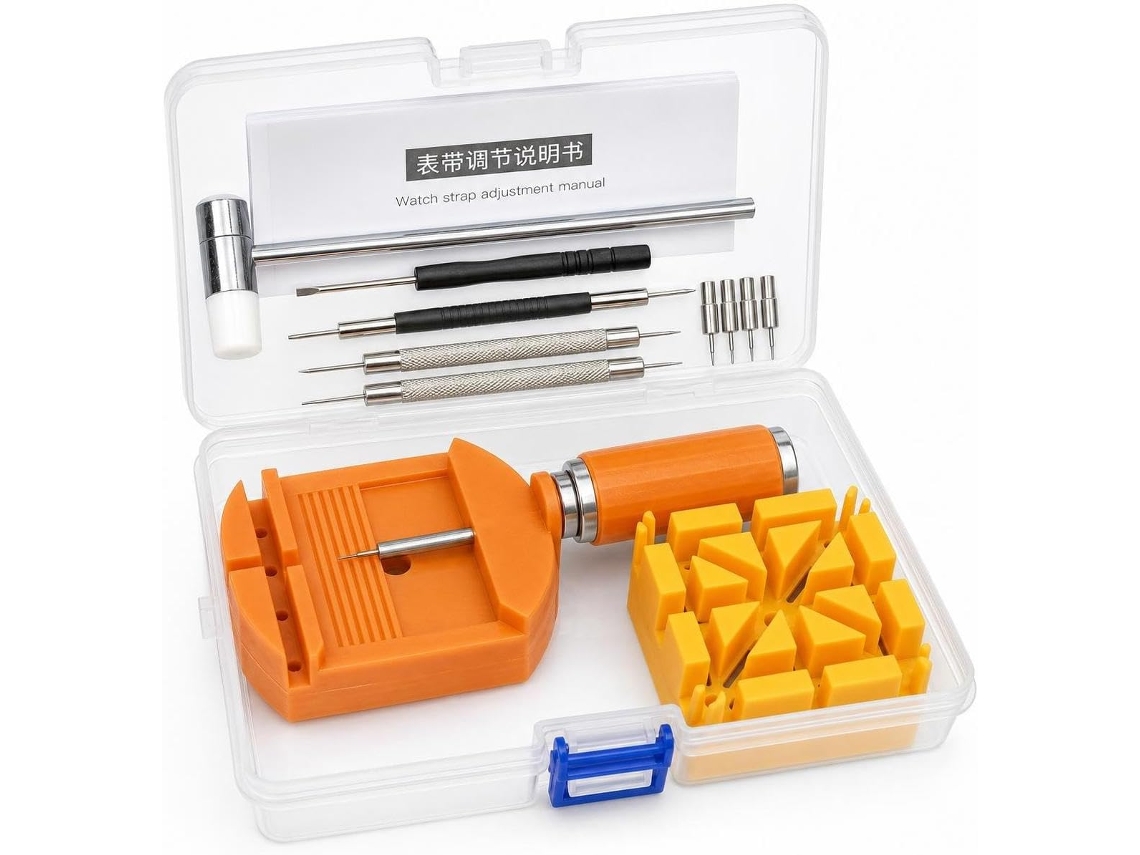 Kit De Reparo Relógios Com Ajustador Pulseira, Ferramenta De Ajuste E Remoção Pulseira, Conjunto De Ferramentas