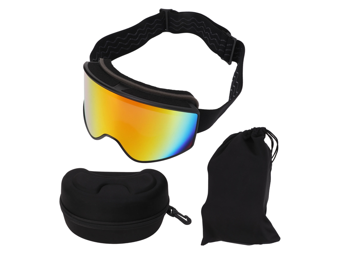 Óculos de Esqui de Camada Dupla com Proteção UV, Anti embaçamento, para Snowboard, com Estojo, Vermelho MARCA