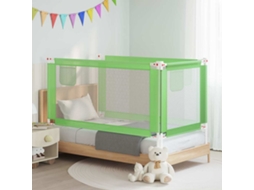 Vidaxl Barra De Segurança P/ Cama Infantil Tecido 160x25 Cm Verde