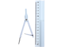 Conjunto Completo De Compasso E Régua Para Matemática, Feito De Plástico E Metal, Ideal Para Estudantes E Medições