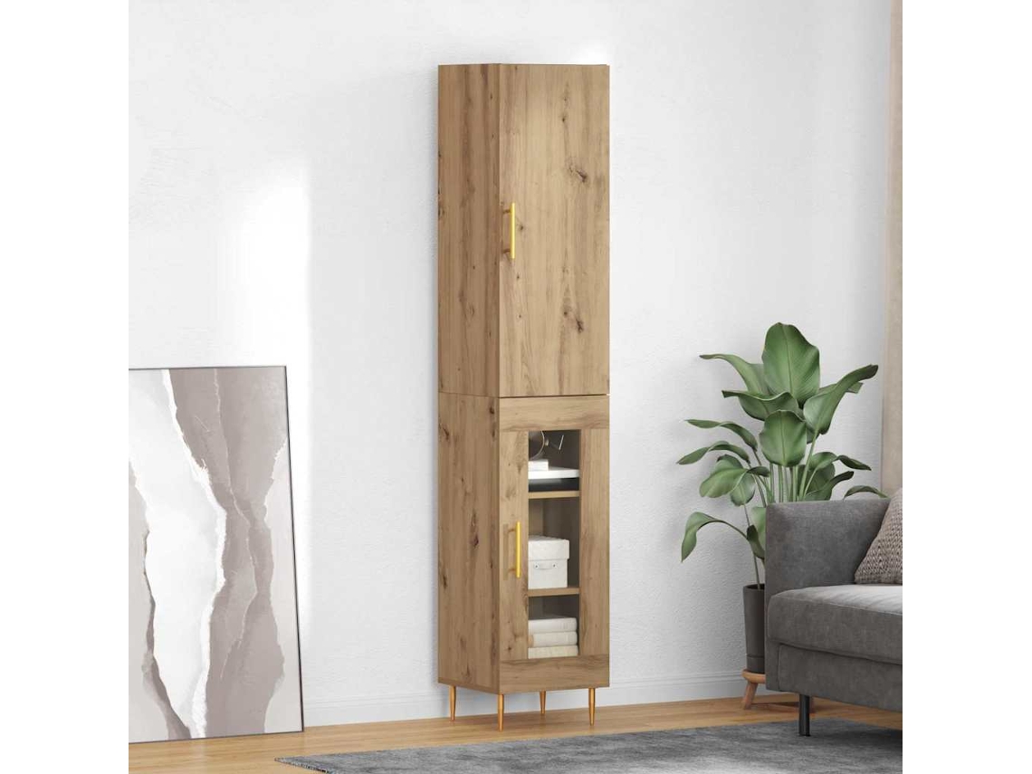 Vidaxl Buffê 2 Unid. Carvalho Artesanal 34,5 X 34 X 180 Cm