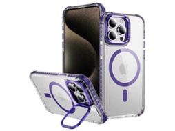Capa Transparente Com Suporte Para Lente Para Iphone 12 Pro Max, Compatível Com Magsafe