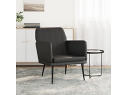 Vidaxl Cadeira Com Apoio De Braços 61x78x80 Cm Couro Artificial Preto