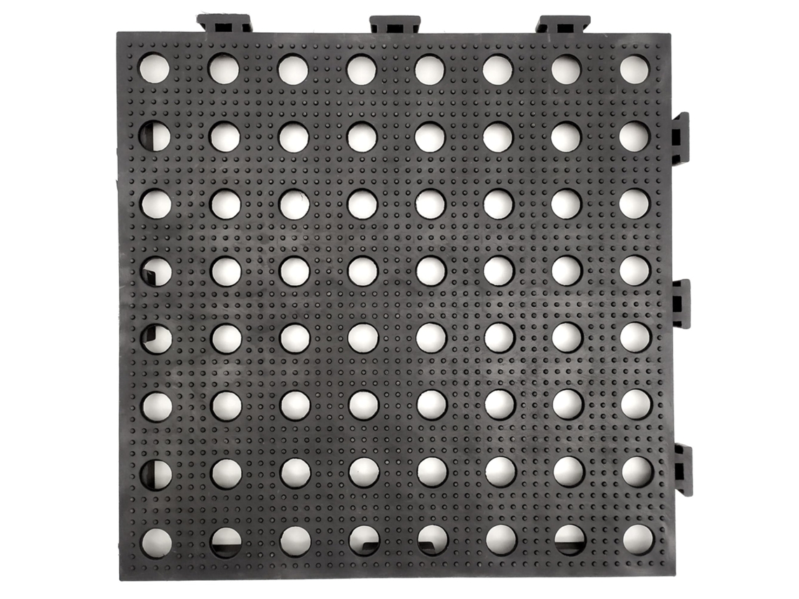 Pack 27 Estrados Antiderrapantes Maxi Com Drenagem, Preto, 33x33x2cm (≈3m²). Ultrarresistentes: Para O Tráfego De Veículos, Hotelaria E Indústria