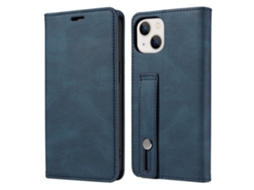 Capa De Couro Com Alça De Pulso Para Celular, Capa Para Fliphoneazul - Iphone 16 Pro Max