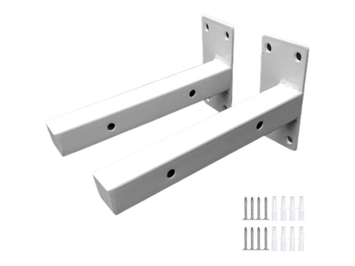 Soporte De Estante Industrial Retro De Hierro, Soportes De Pared Resistentes, Blancos, Carga Máxima 30kg