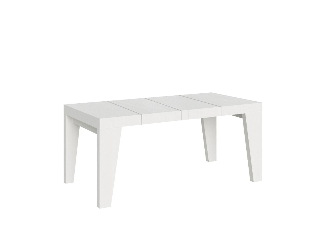 Mesa Extensível 130/390x90 Cm Naxy Premium Branco Freixo Itamoby