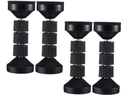 Shineofi Conjunto De 4-batentes Cama Ajustáveis Com Rosca Para Cabeceira E Parede, Acessório De Plástico Para Estrutura