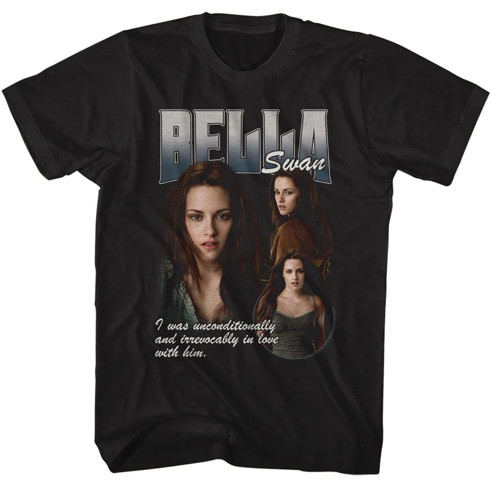 Rockinstone Twilight Movie Bella Ireevocably In Love Black Adult T-shirt Size:xxl