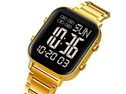 Relógio digital Skmei para homens e mulheres, à prova d'água até 30 metros, com luz de fundo, cronômetro e temporizador.
