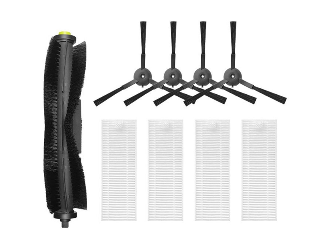 Escova Rotativa, Filtro e Escova Lateral, Peças de Reposição para Aspirador Robô Qihoo 360 S10 X100 Max BRILVIBERA