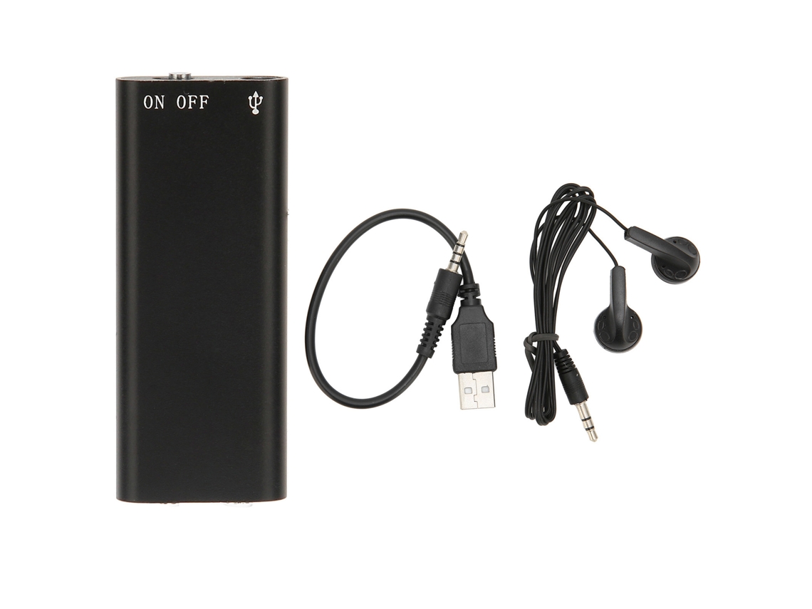 Gravador MP3 EOOCOO, redução ruído, ativação por voz