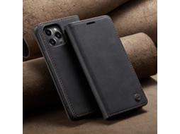 Capa De Couro Preta Compatível Com O Novo Iphone 17 Air