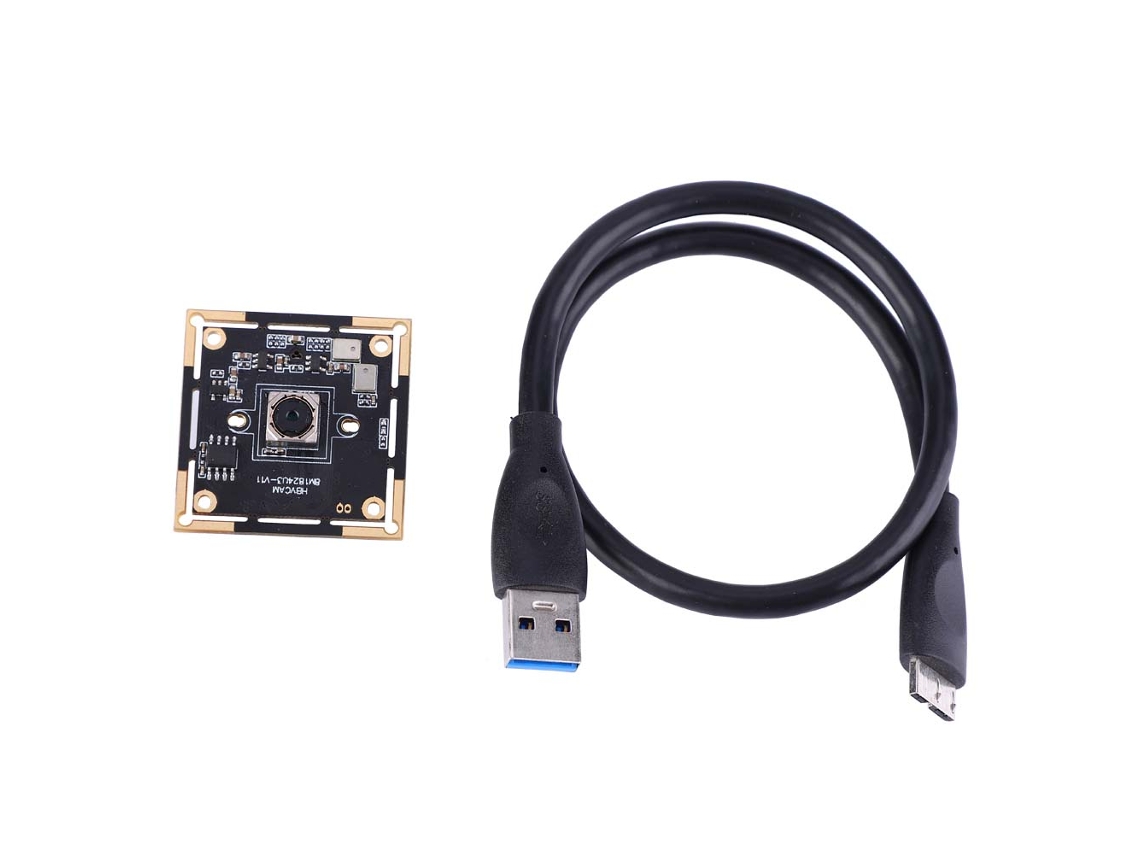 Módulo de Câmera USB 3.0 com Chip IMX179 8MP Lente de 70° de Ângulo Amplo 3264*2448 HBV 1824 USB3.0 AF