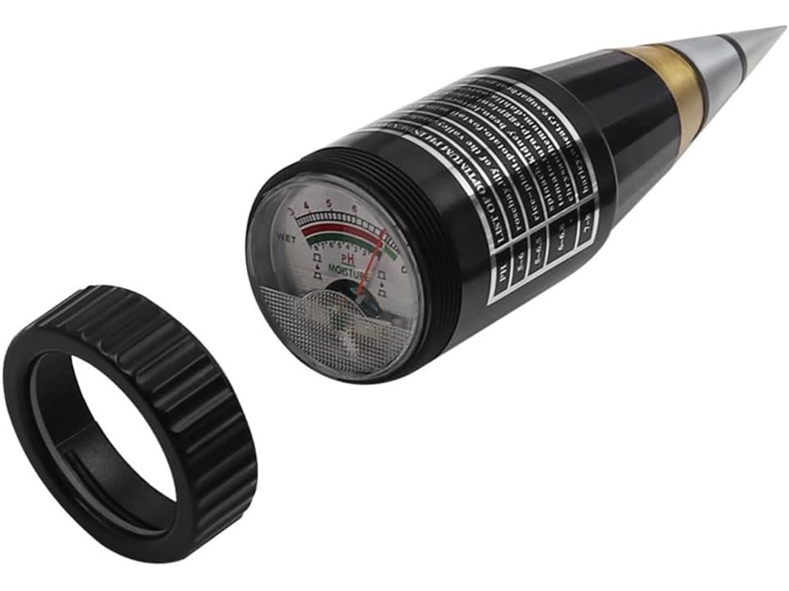 Higrômetro Portátil Para Medição De Ph E Umidade Do Solo Com Sonda Metálica, Ideal Uso Em Jardins Fazendas Cor