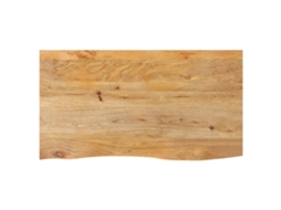 Vidaxl Tampo De Mesa C/ Borda Viva 110x60x3,8 Cm Mangueira Maciça