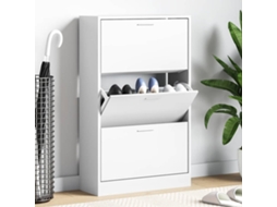 Vidaxl Sapateira 63x24x103 Cm Derivados De Madeira Branco