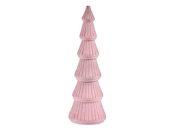 Árvore de Natal KRIST Cor de Rosa Madeira Veludo 12 X 34,5 X 12 cm