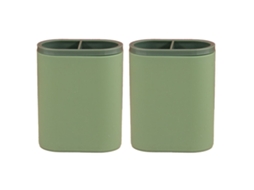 Porta, Canetas Moderno Bicolor para Escritório/ Maquiagem, Verde Klb BRILVIBERA